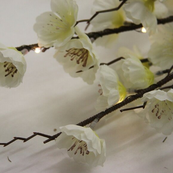 Bethlehem Lights Illuminated Decorative Branches Ivory Blossom Spring - Set of 2 - Picture 7 of 10